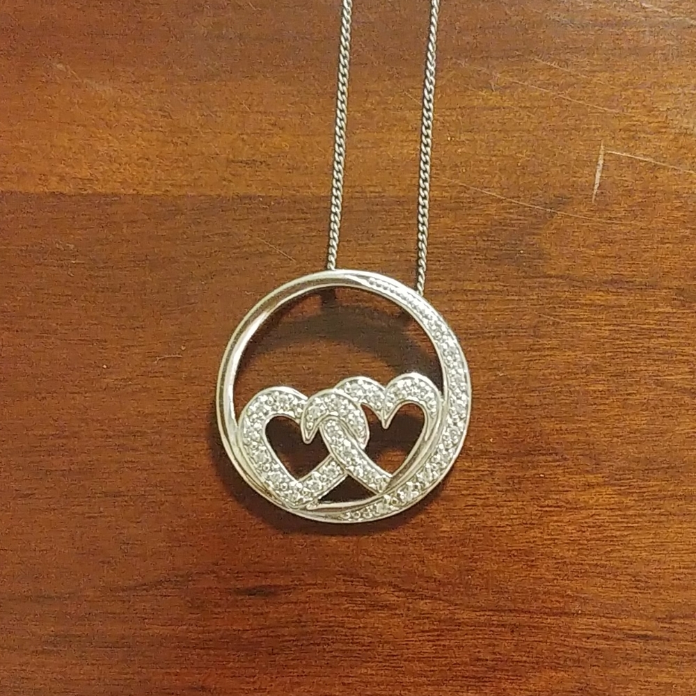 ❌SOLD❌💎Diamond Sterling Silver Necklace